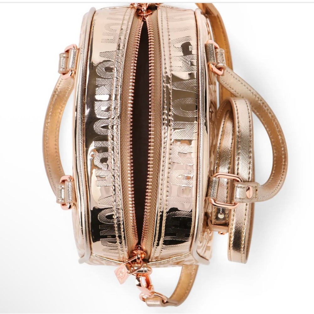 NWT Von Dutch Metallic Rose Gold Satchel Full Inclusion - Picture 5 of 11